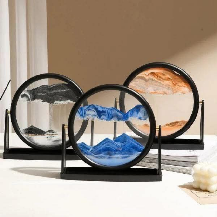 Rotating Sand Art Lamp – LED Night Light