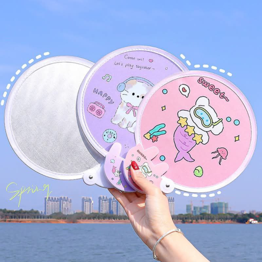 Cute Cartoon Folding Fan – Portable & Stylish Hand Fan ?