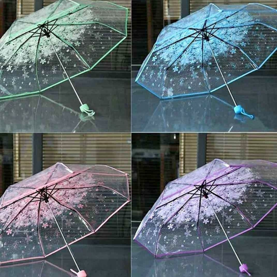 Transparent Umbrella (22 Inch, Folding)