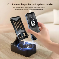 3-in-1 Wireless Speaker with Phone Holder & Power Bank