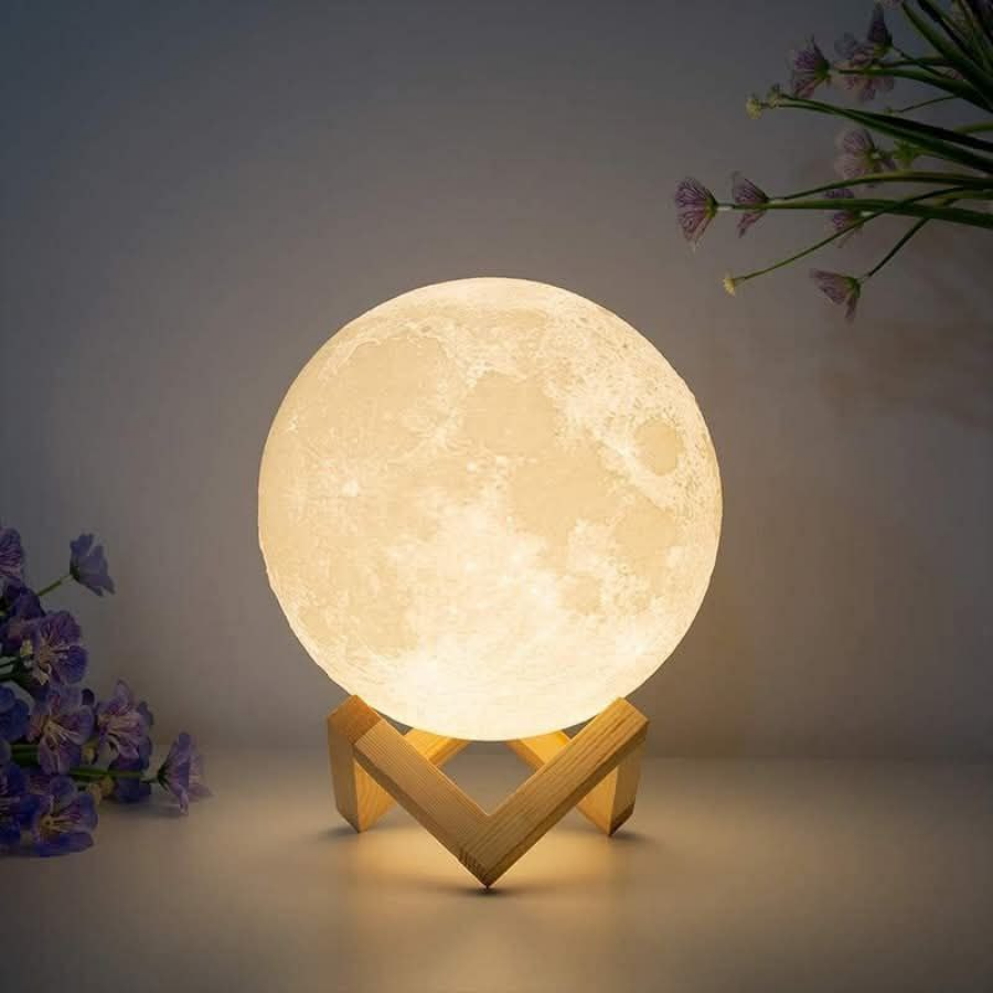 3D Moon Lamp – 16 Colors Remote Control