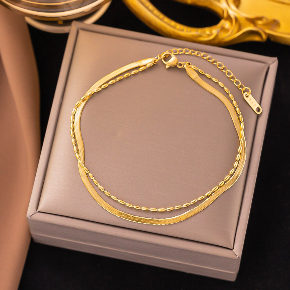 Elegant Gold Plated Chain Bracelet for Women – Daily & Party Wear