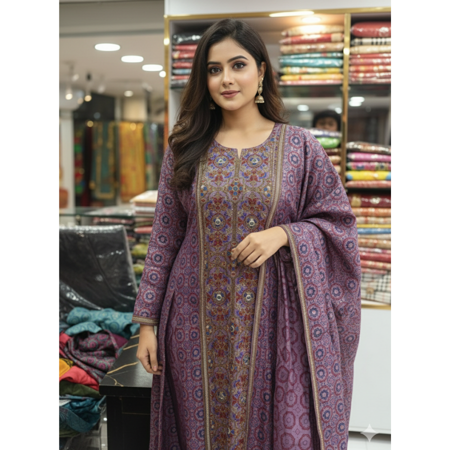 Elegant Cotton Embroidered Salwar Kameez