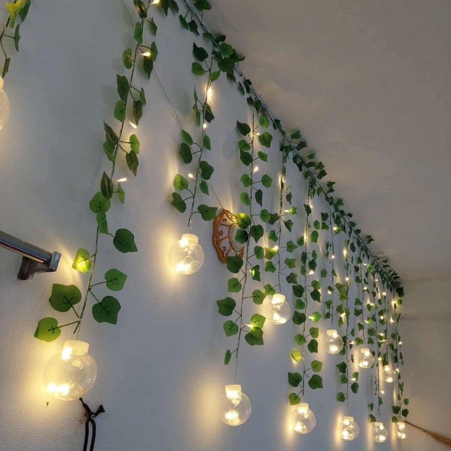 Premium Wish Ball Leaf Curtain Light 12 Ball LED Set